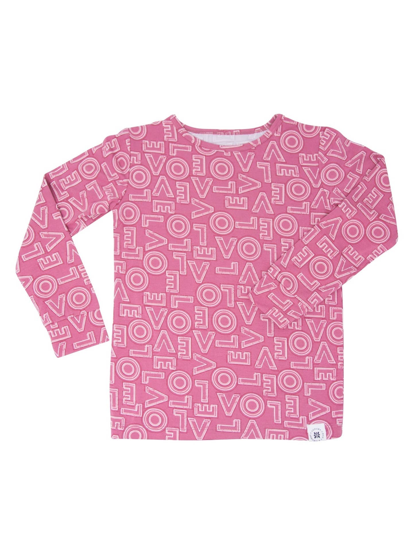 Pink Love Bamboo Two Piece Pajamas