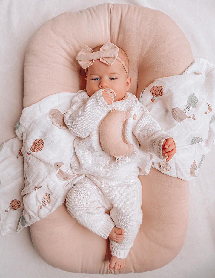 Bamboo Muslin Swaddle - Whale