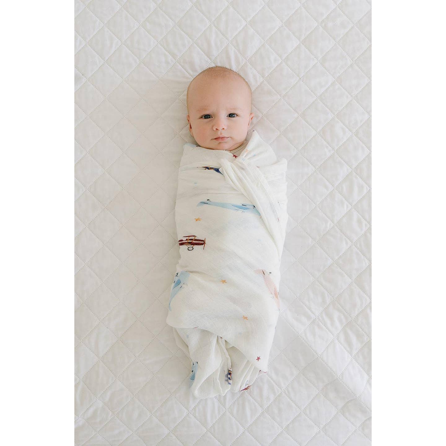Vintage Airplane Muslin Swaddle Blanket
