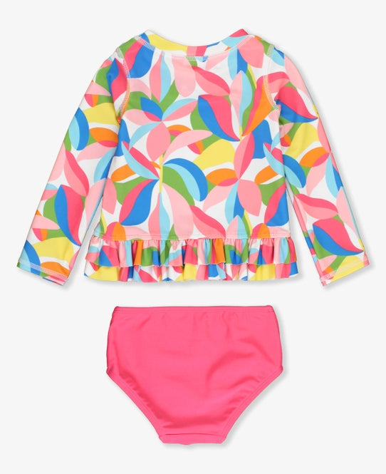 Tropical Long Sleeve Rash Guard Bikini