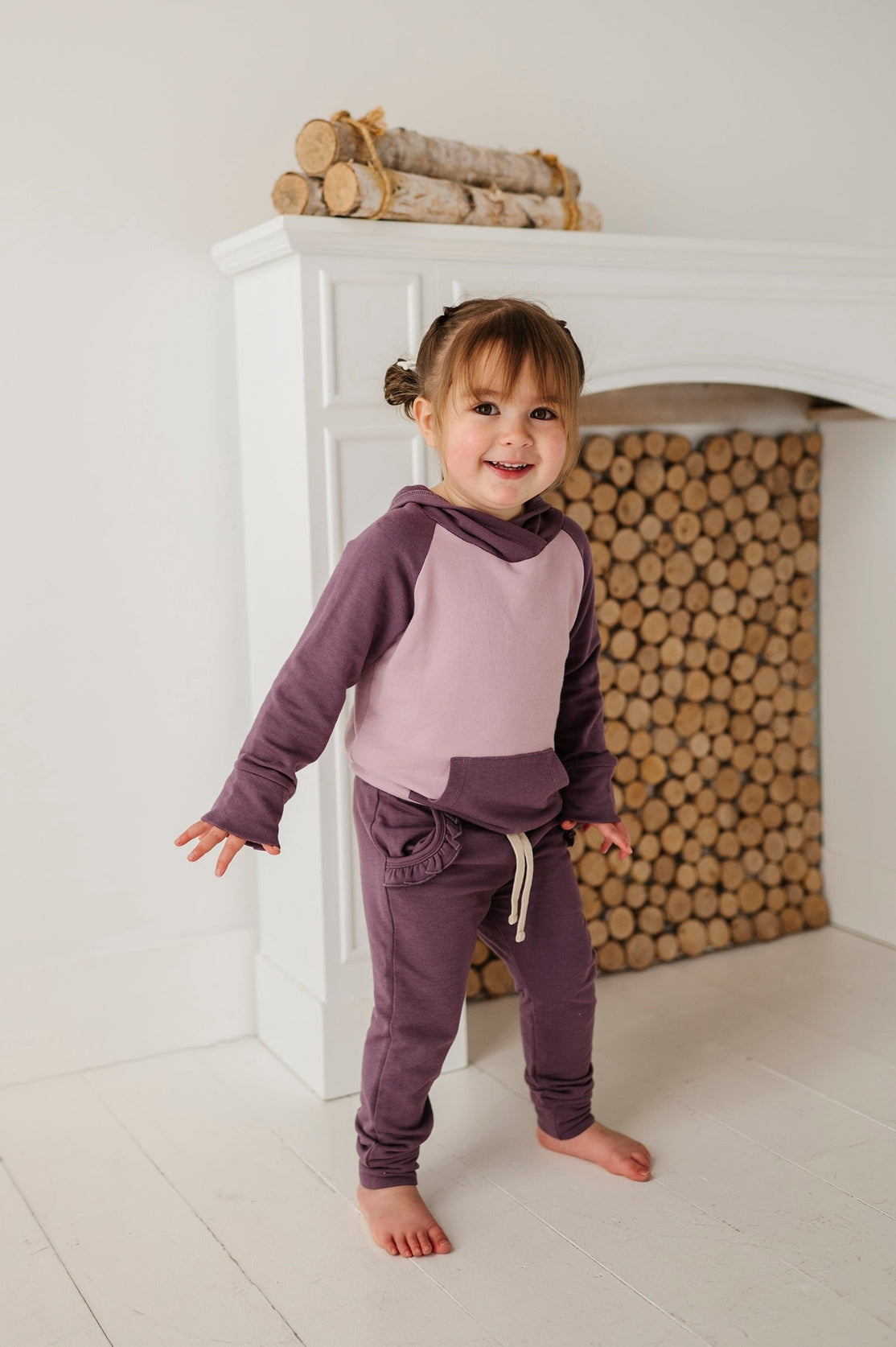 Plum Colorblock Hoodie