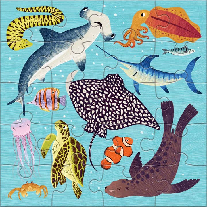 Magnetic Puzzle - Land & Sea Animals