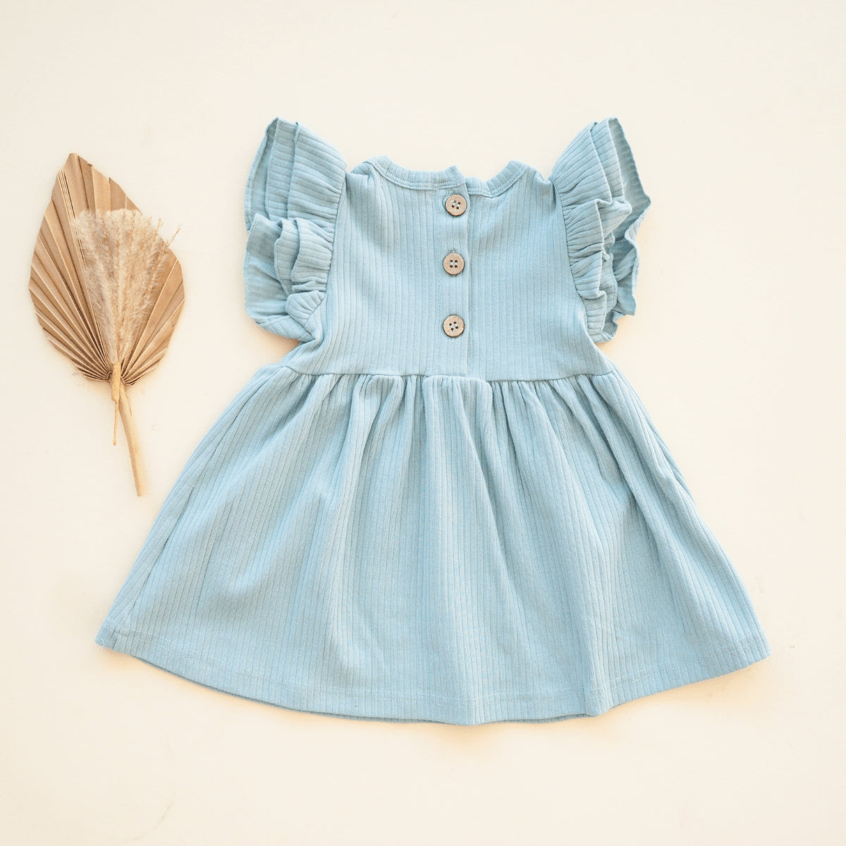 Ribbed Flutter Dress