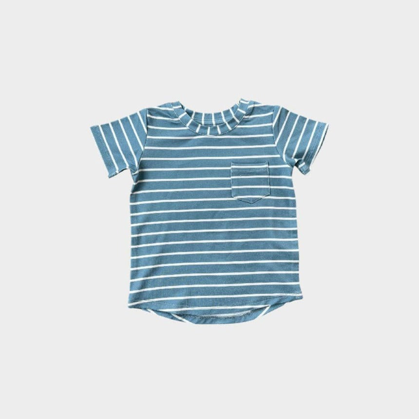 Pocket Tee in Storm Stripe