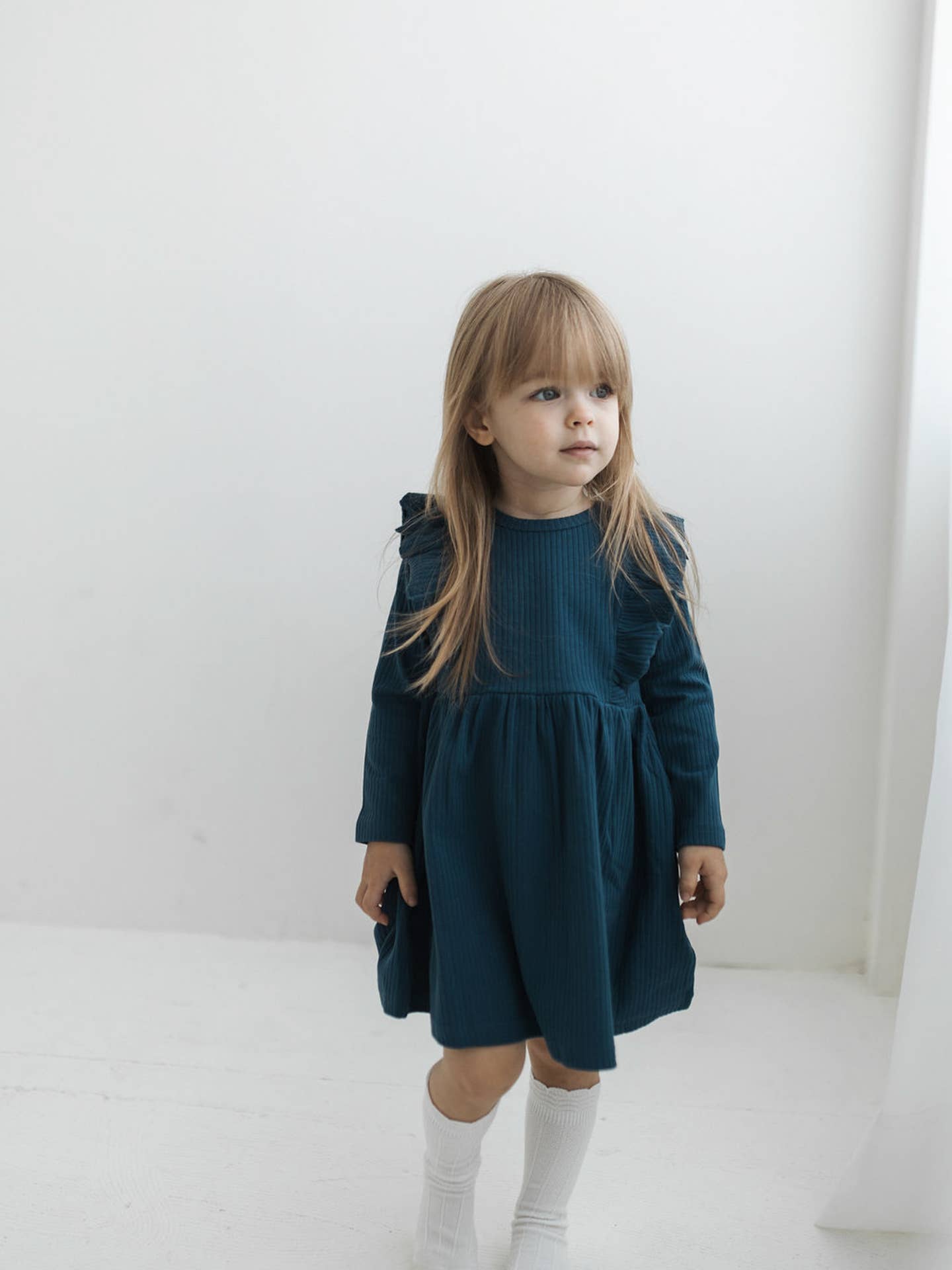 Ribbed Flutter Dress