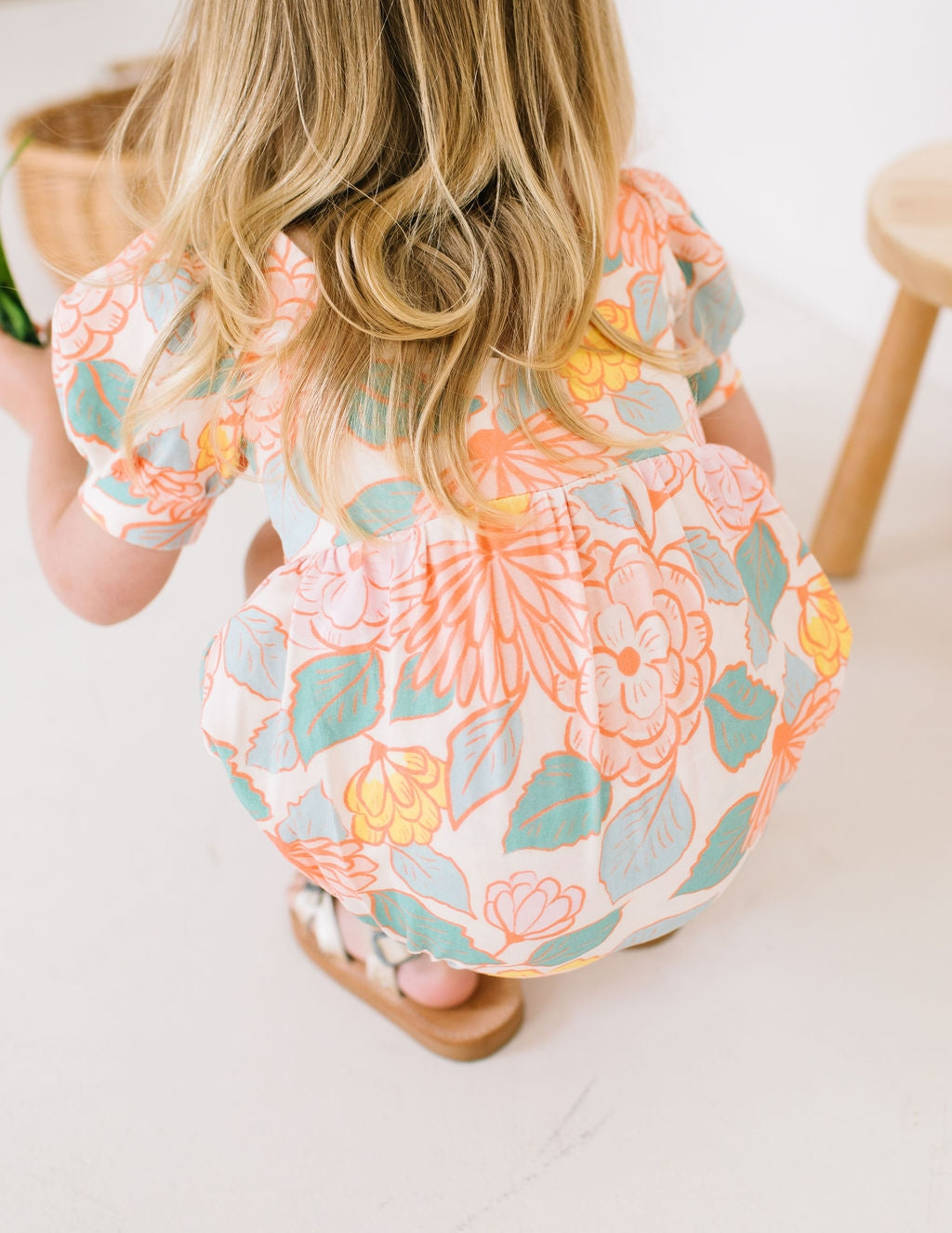 Puff Baby Romper in Soft Floral