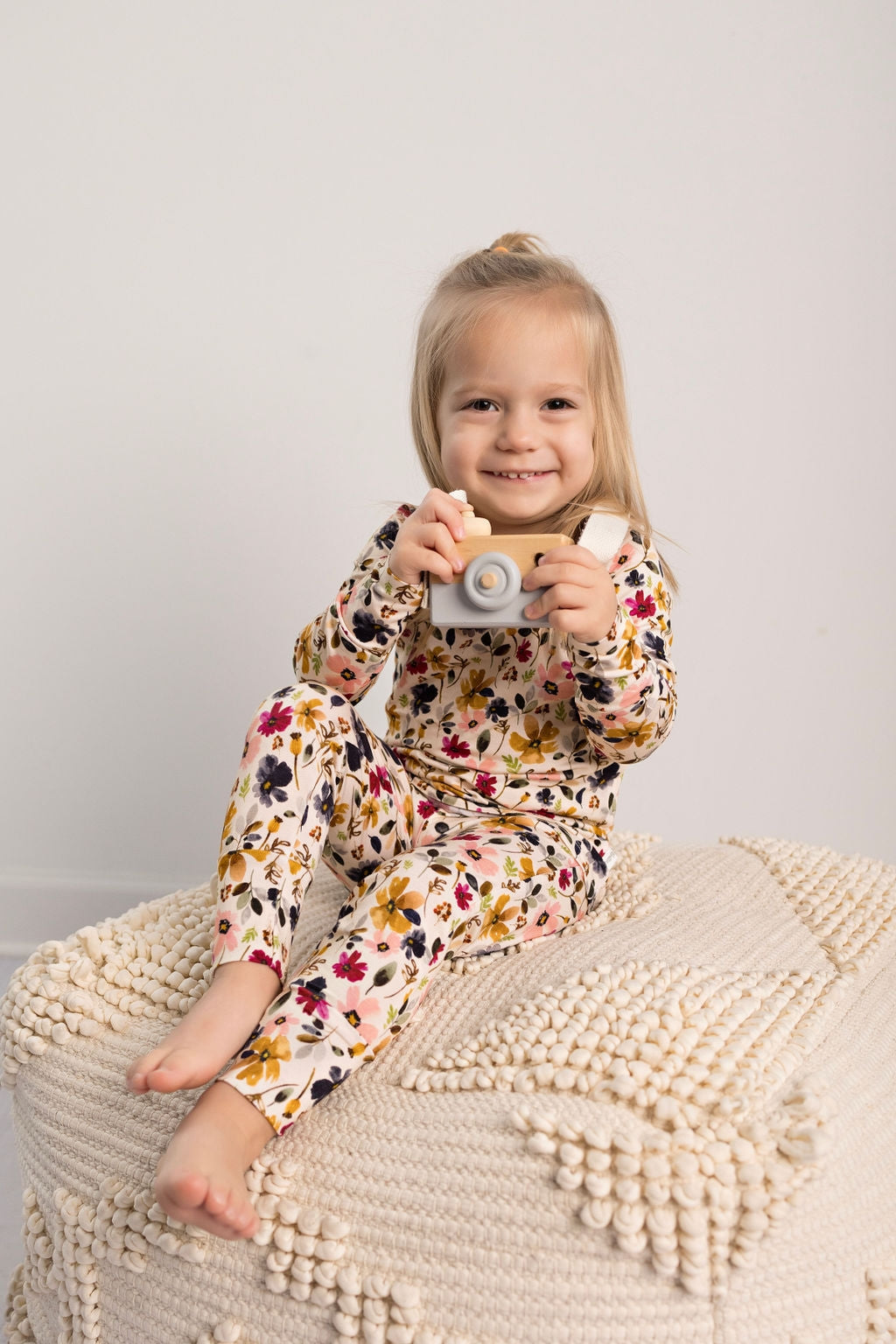 Watercolor Floral Two Piece Bamboo Pajamas