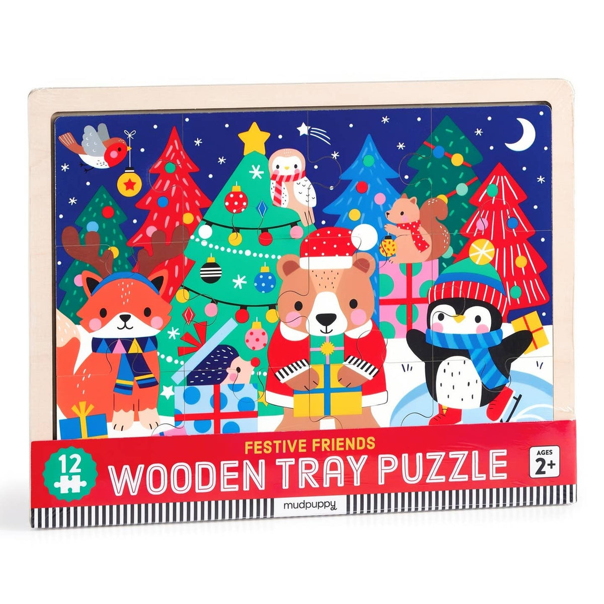 Wooden Tray Puzzle - Festive Friends