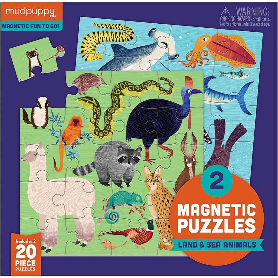 Magnetic Puzzle - Land & Sea Animals