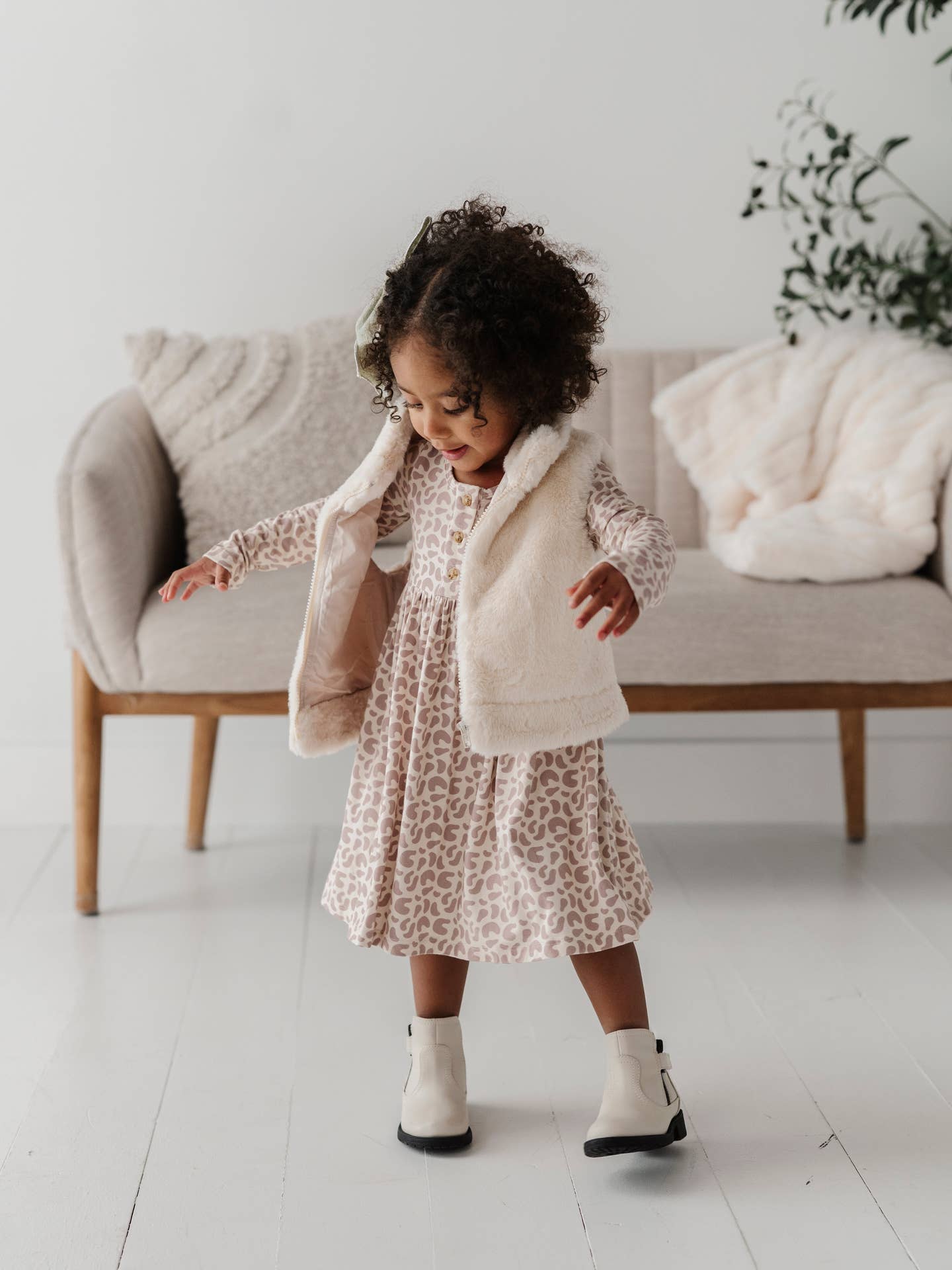 Cream Fur Vest