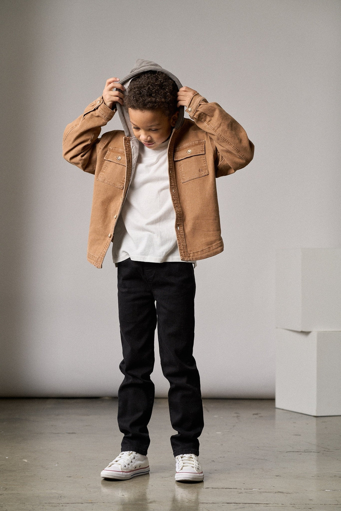 Hooded Denim Shacket