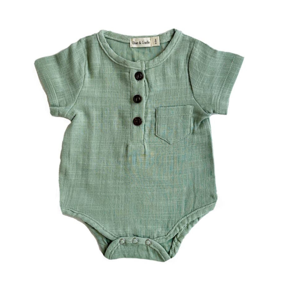 Muslin Henley Onesie
