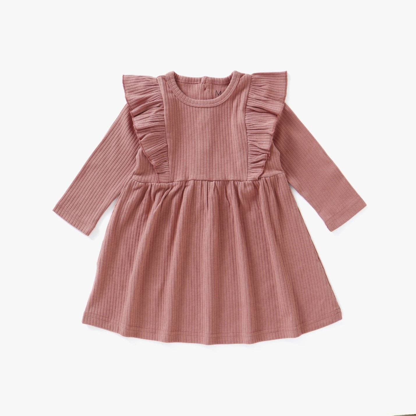 Ribbed Flutter Dress