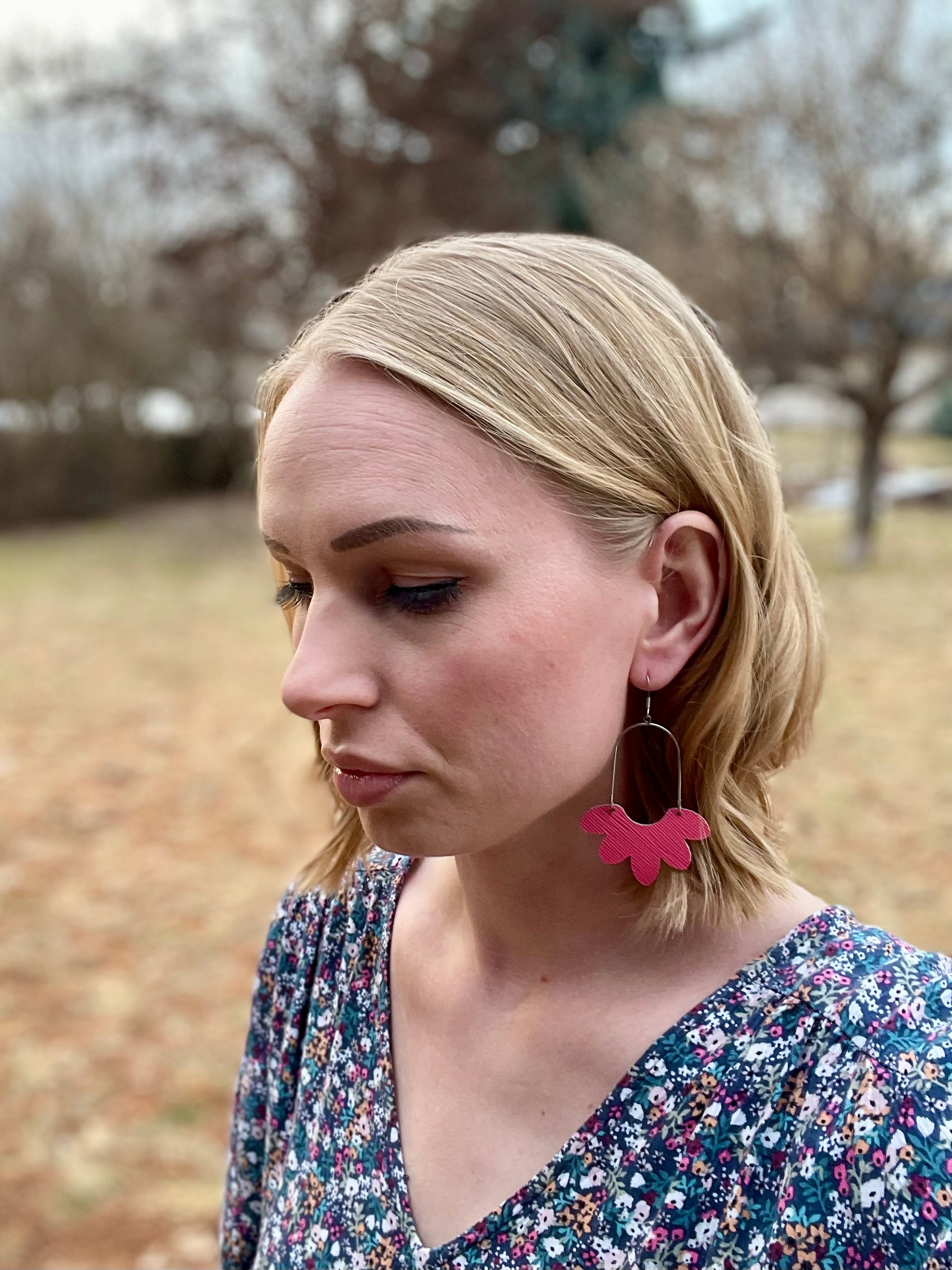 Floral Drop Earrings (Multiple Colors)