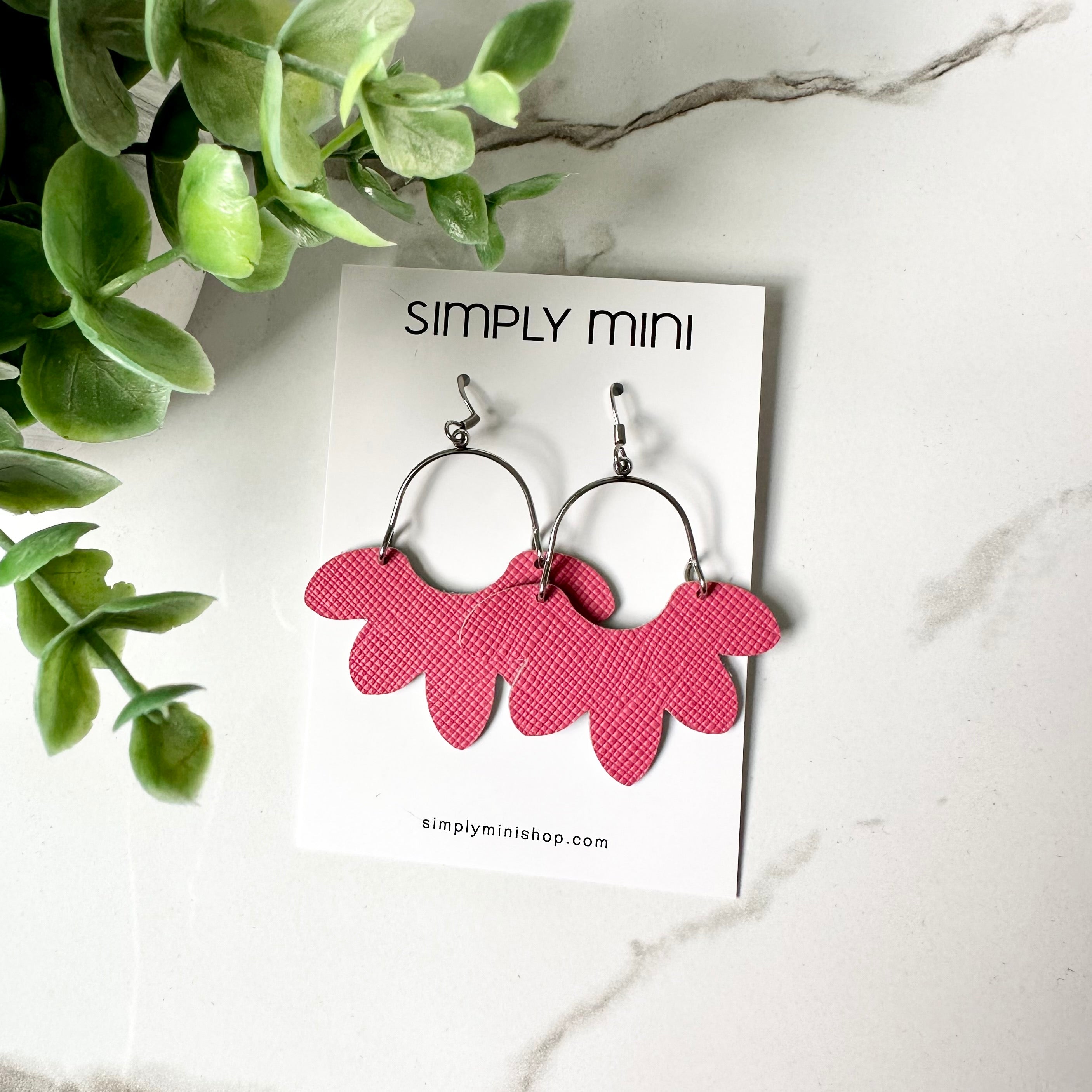 Petite Floral Drop Earrings (Multiple Colors)