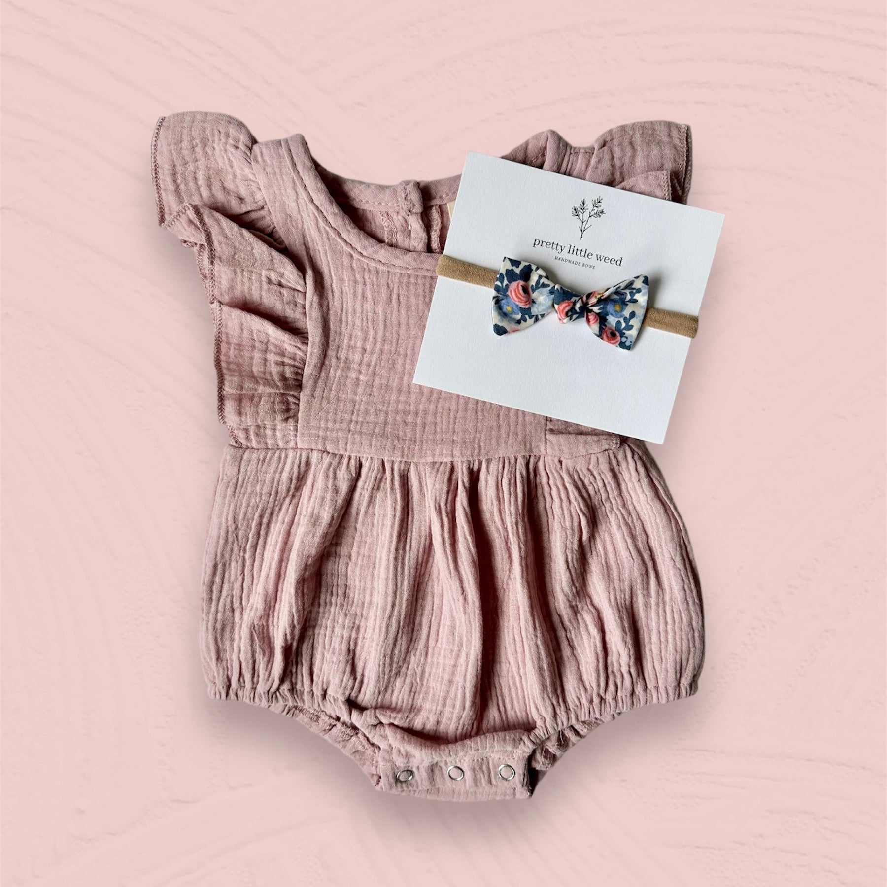 Muslin Flutter Sleeve Romper