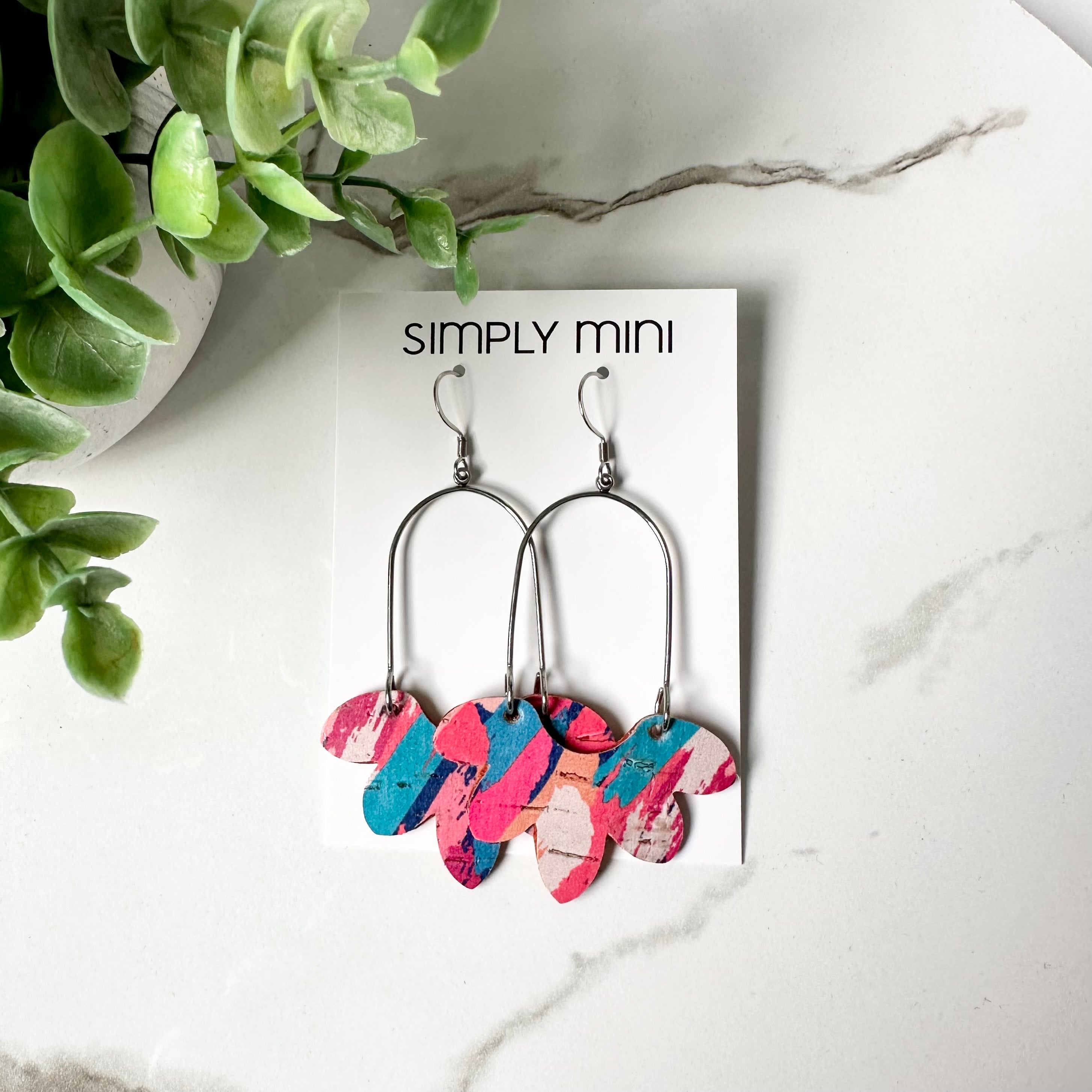 Floral Drop Earrings (Multiple Colors)