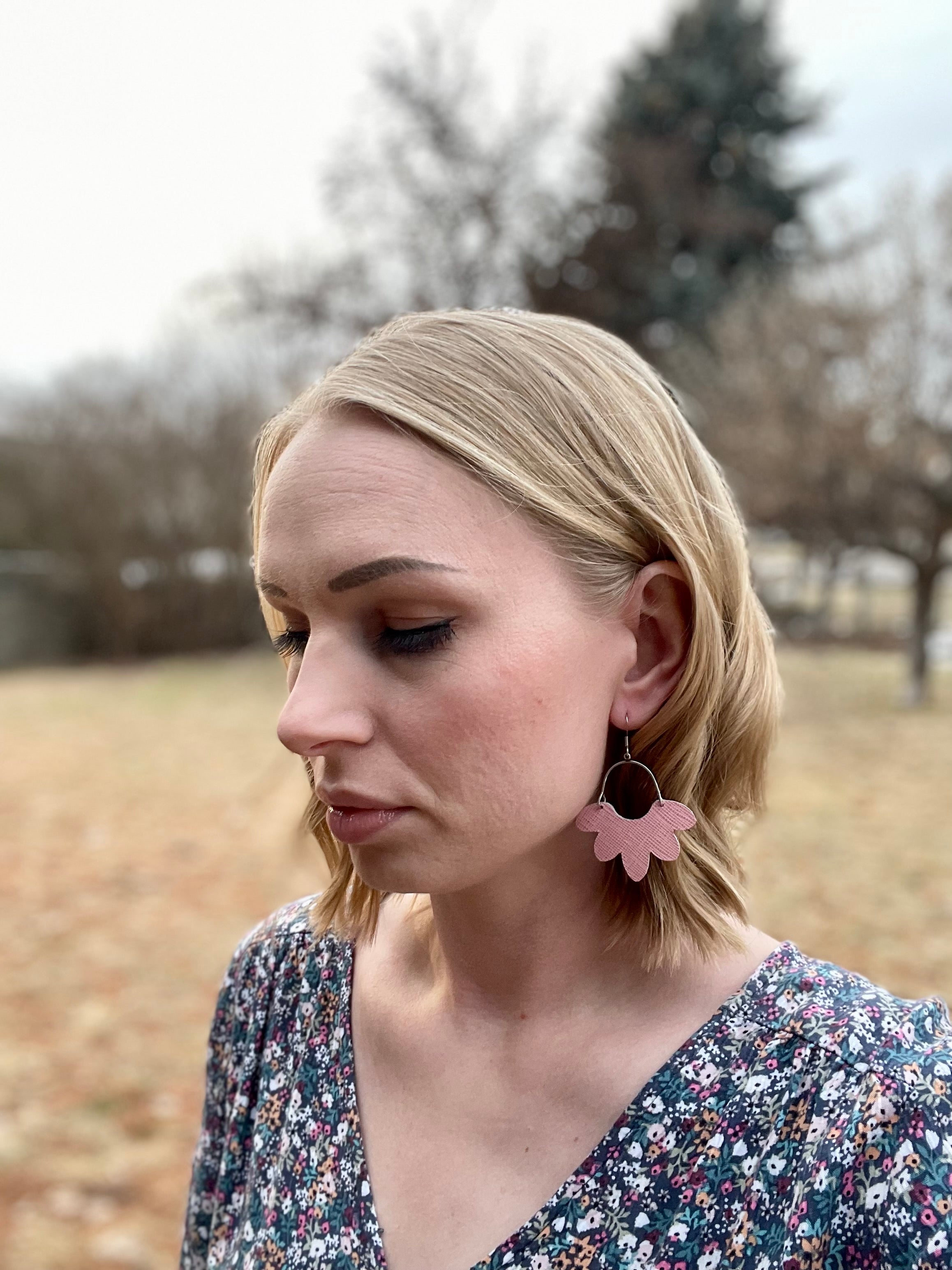 Petite Floral Drop Earrings (Multiple Colors)