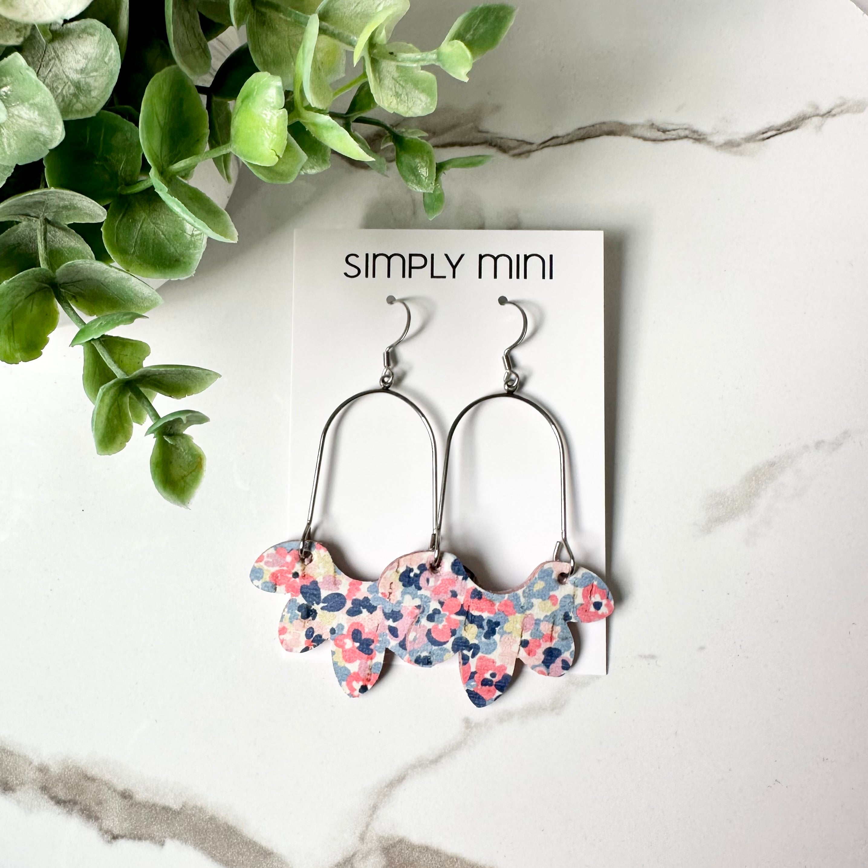 Floral Drop Earrings (Multiple Colors)
