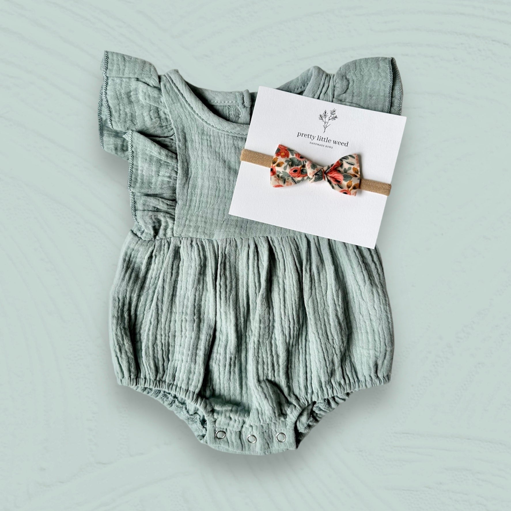 Muslin Flutter Sleeve Romper