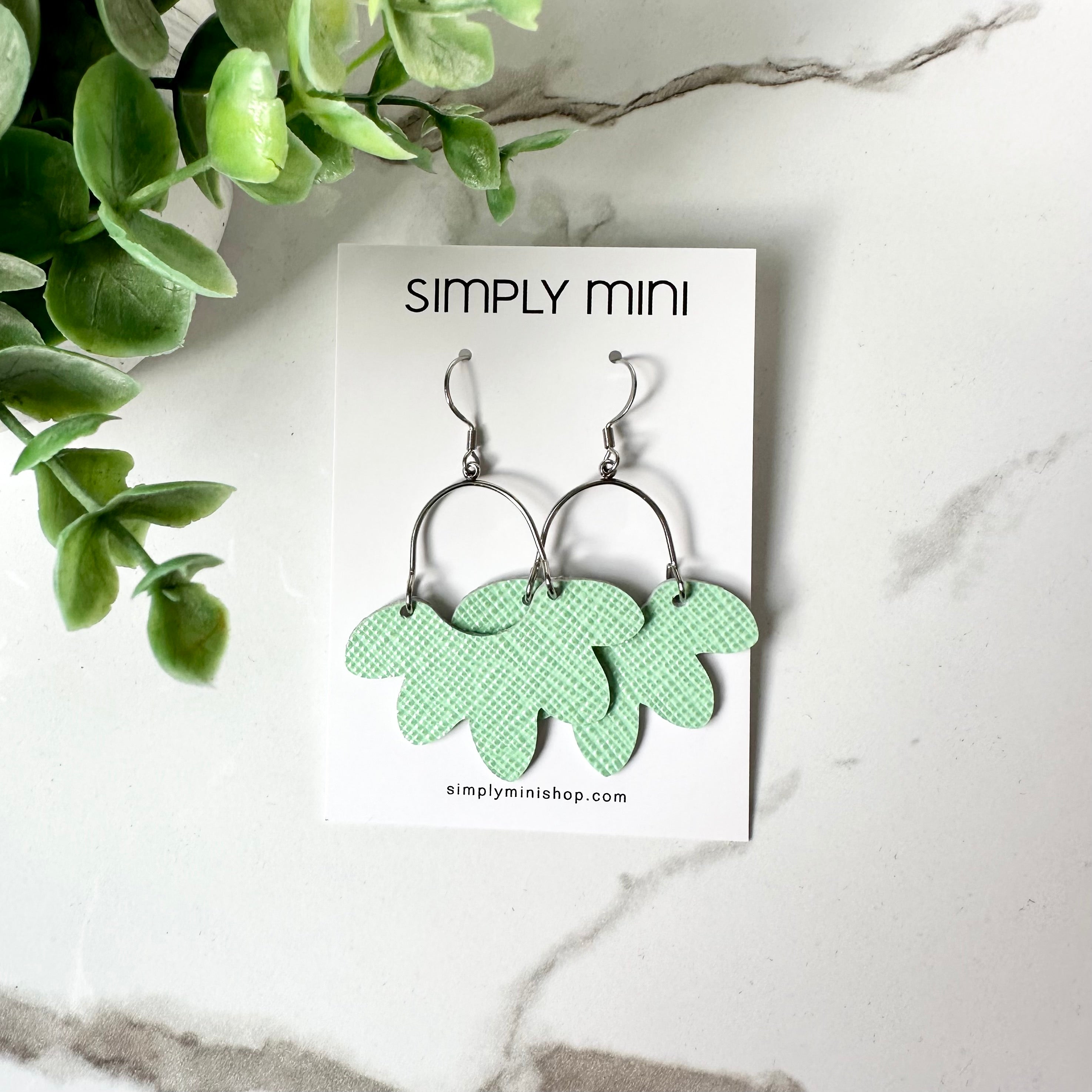 Petite Floral Drop Earrings (Multiple Colors)