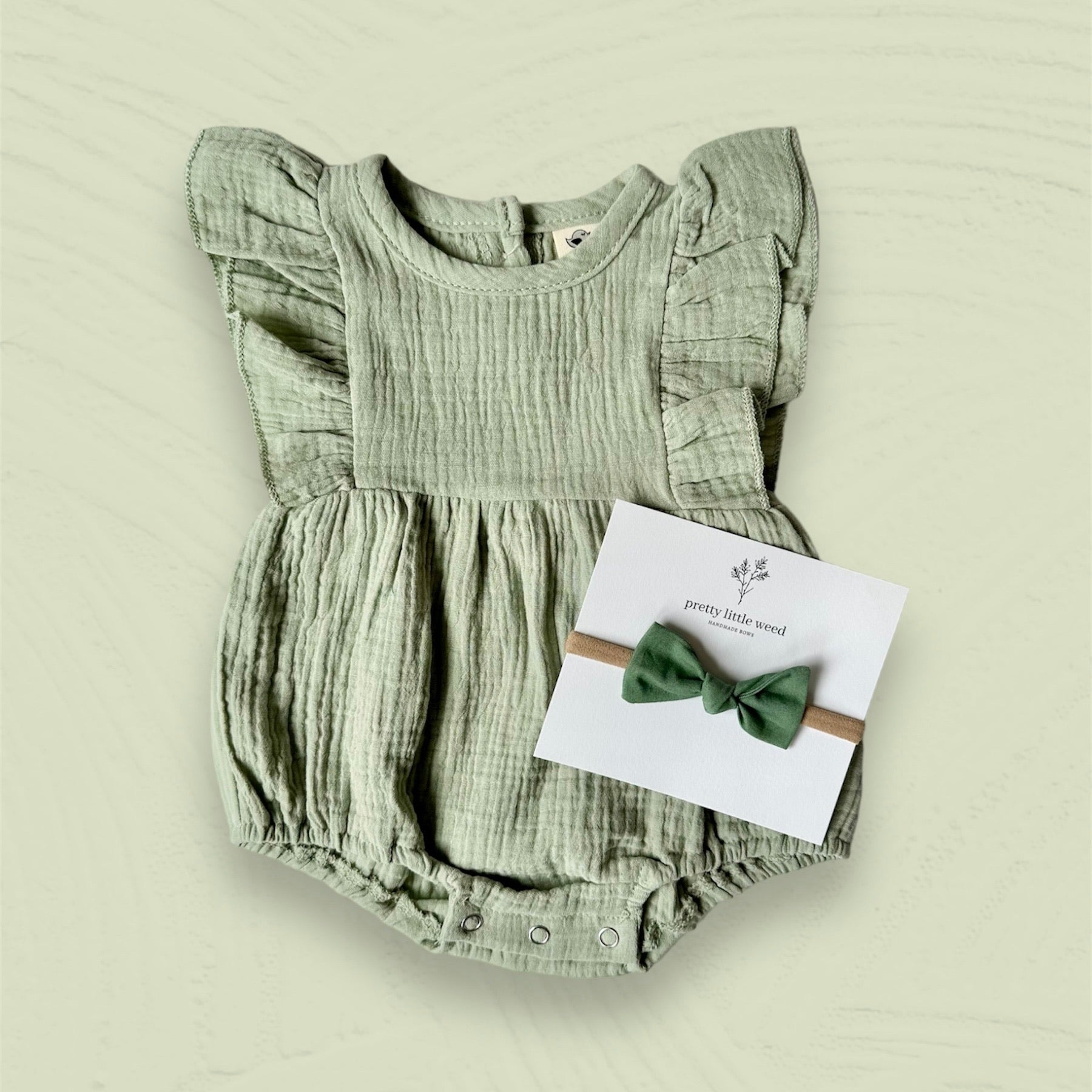 Muslin Flutter Sleeve Romper