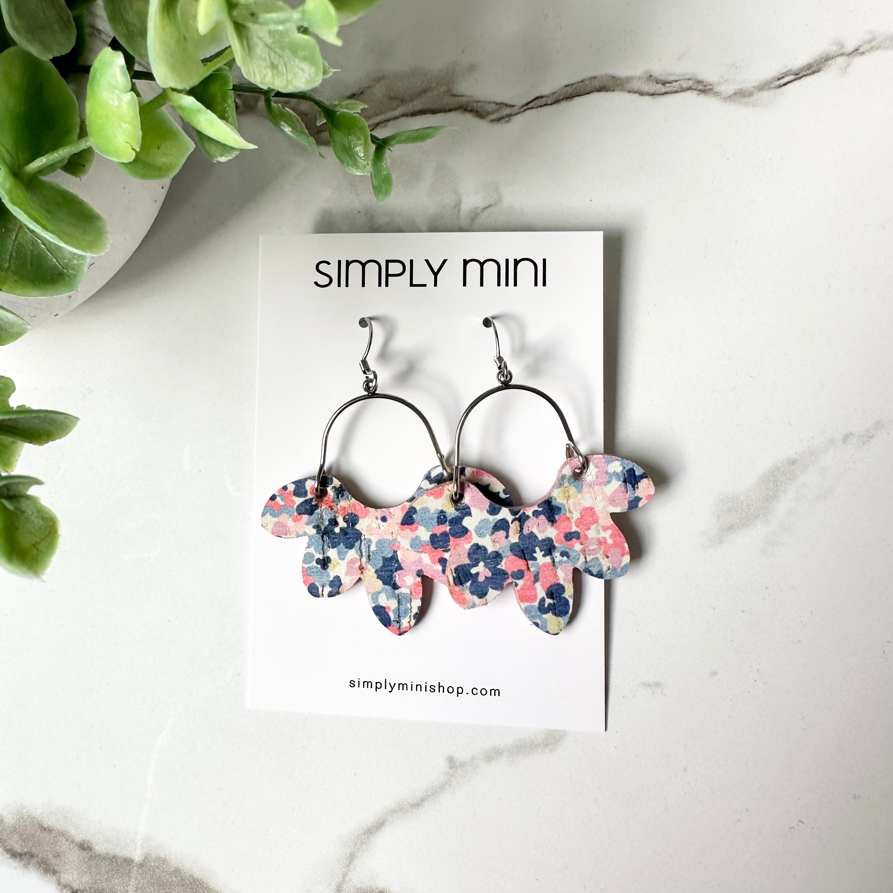 Petite Floral Drop Earrings (Multiple Colors)