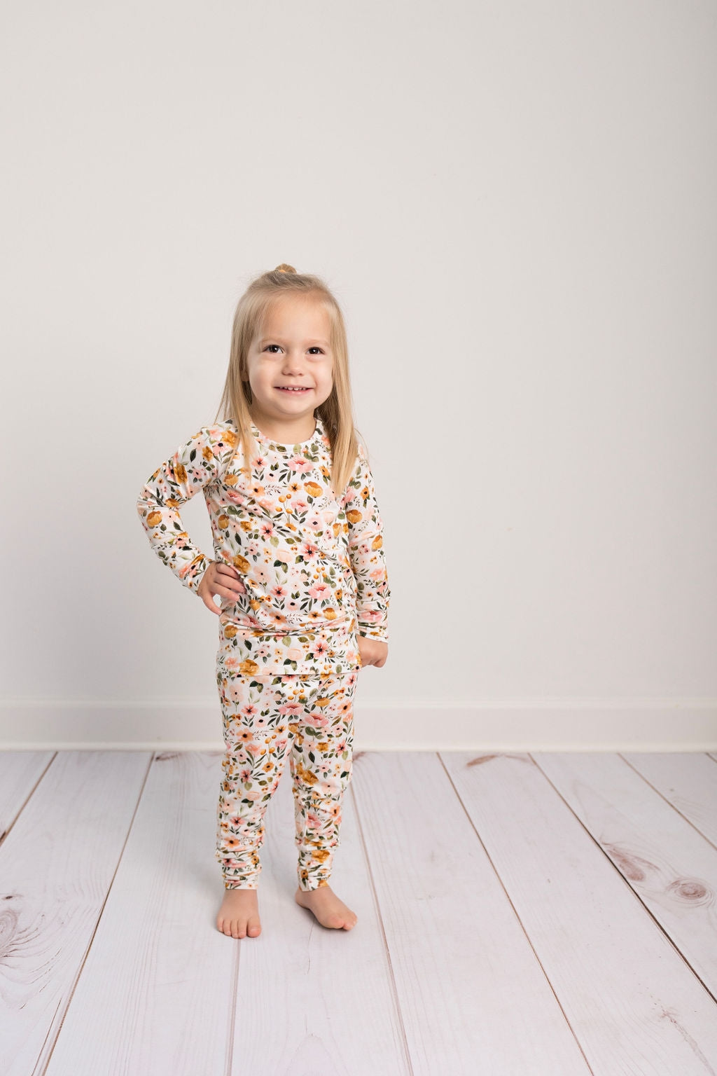 Boho Floral Two Piece Bamboo Pajamas