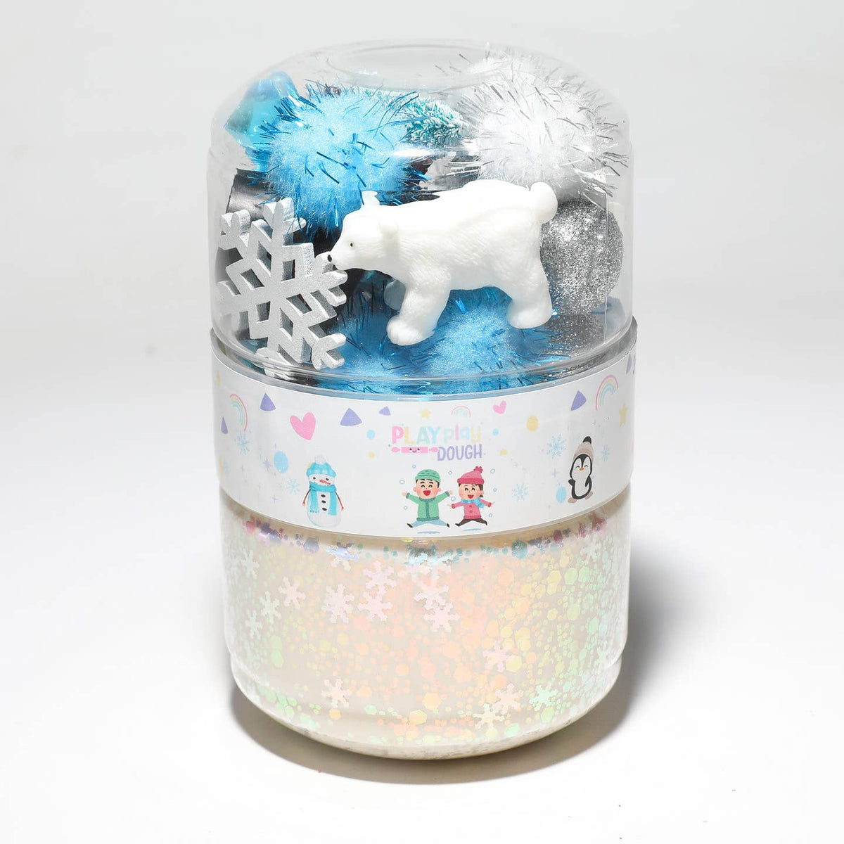 Play Dough Jar - Winter Ice