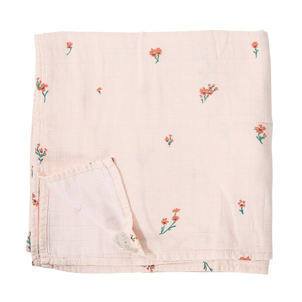 Bamboo Muslin Swaddle - Petite Posies