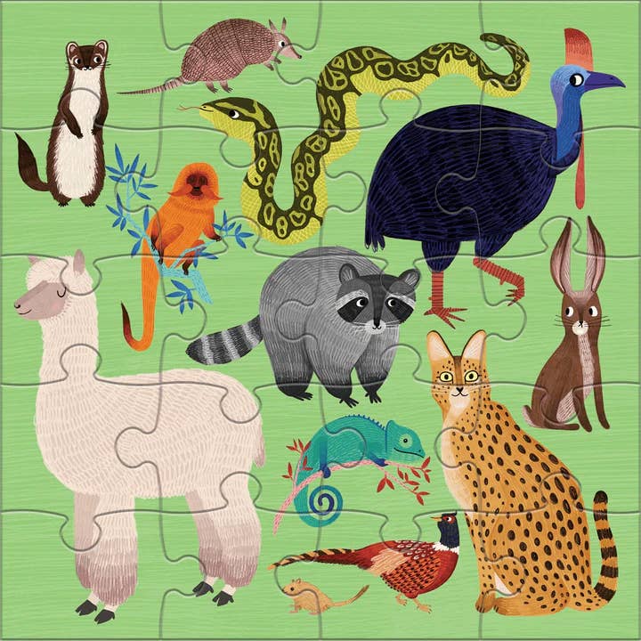 Magnetic Puzzle - Land & Sea Animals