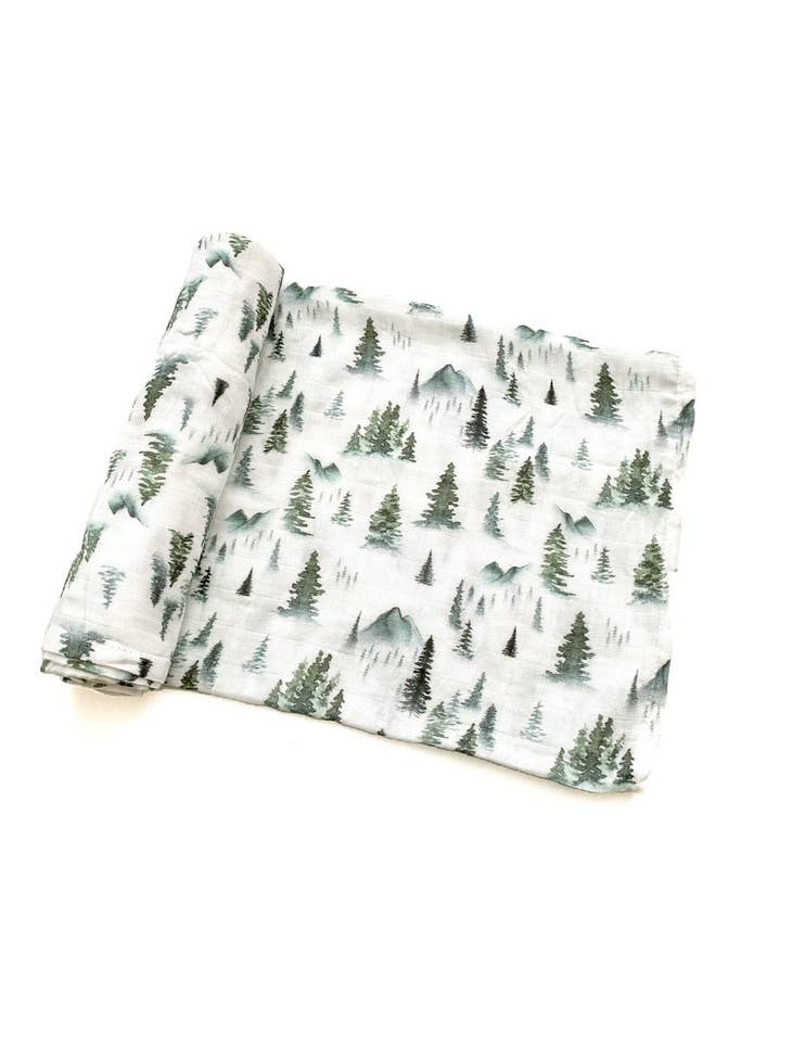 Forest Bamboo Muslin Swaddle Blanket