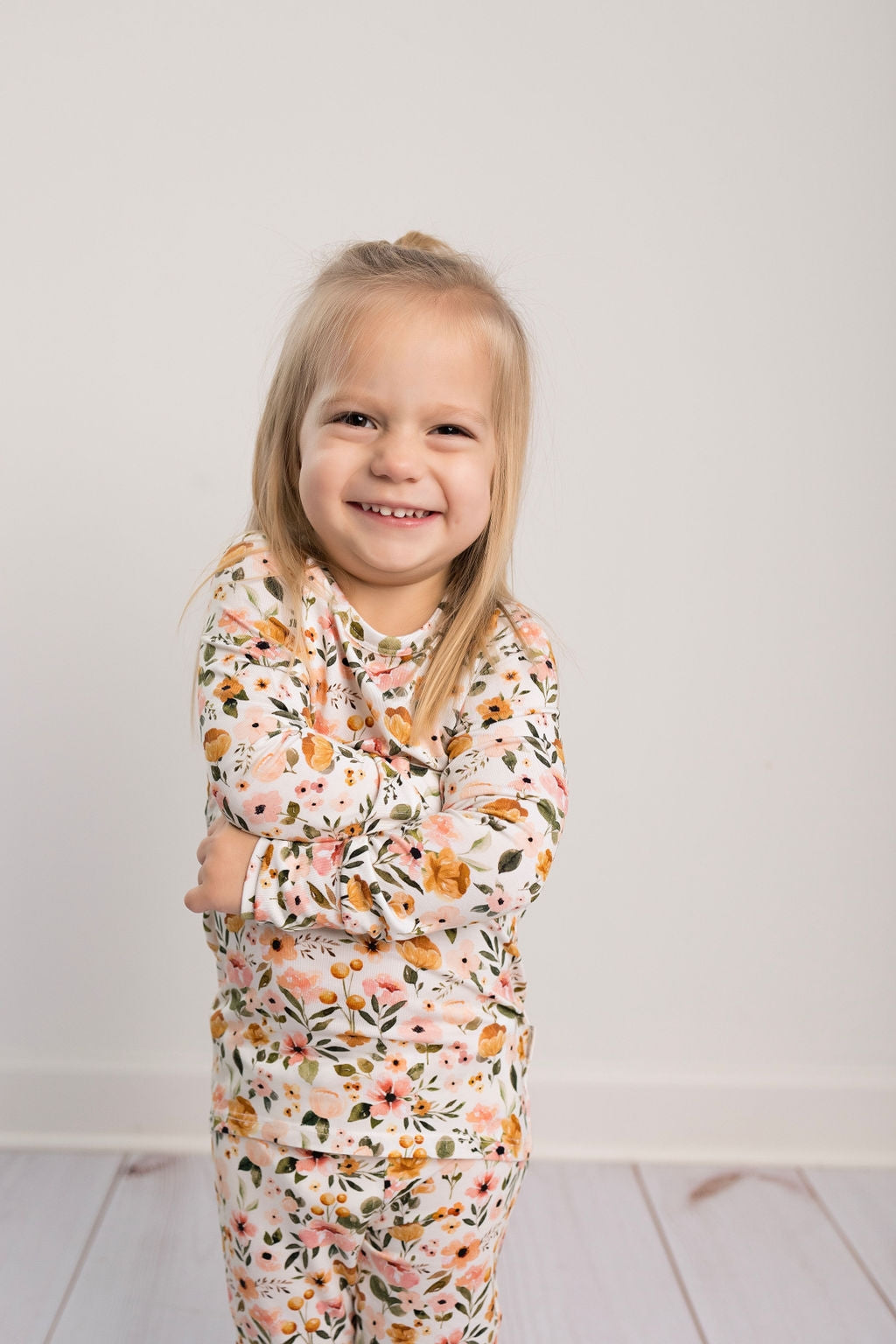 Boho Floral Two Piece Bamboo Pajamas