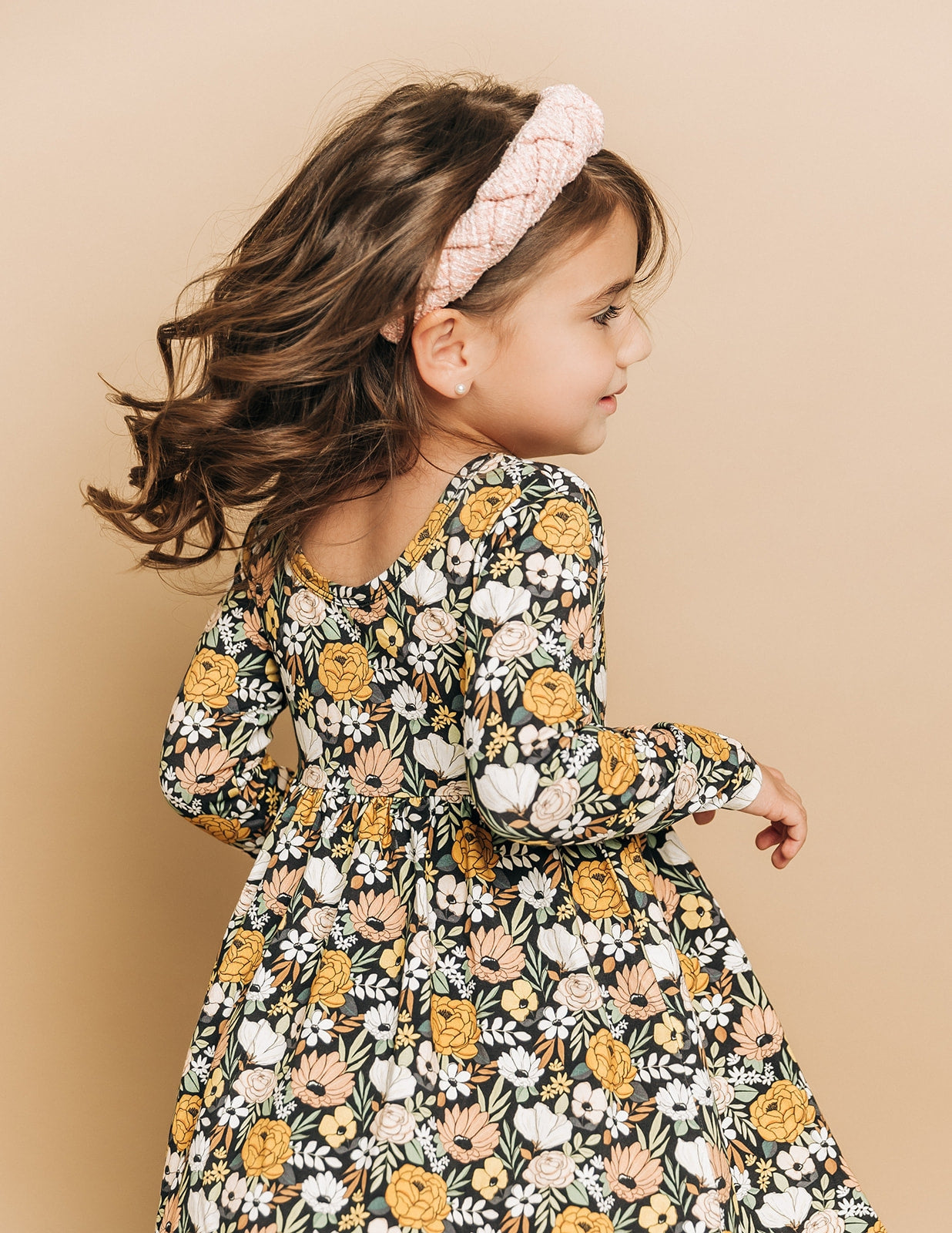 Mustard Floral Dress