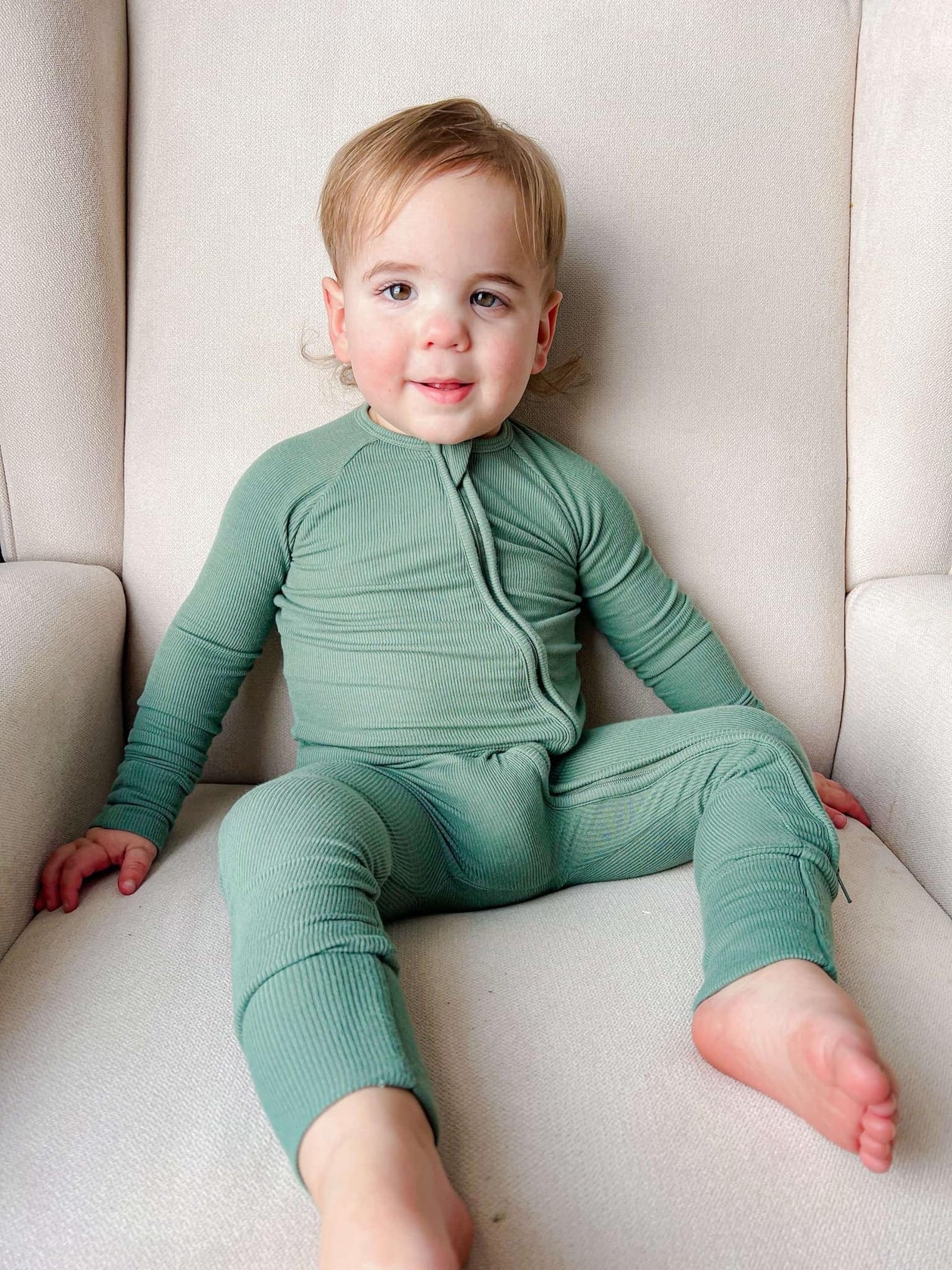 Ribbed Zip Romper