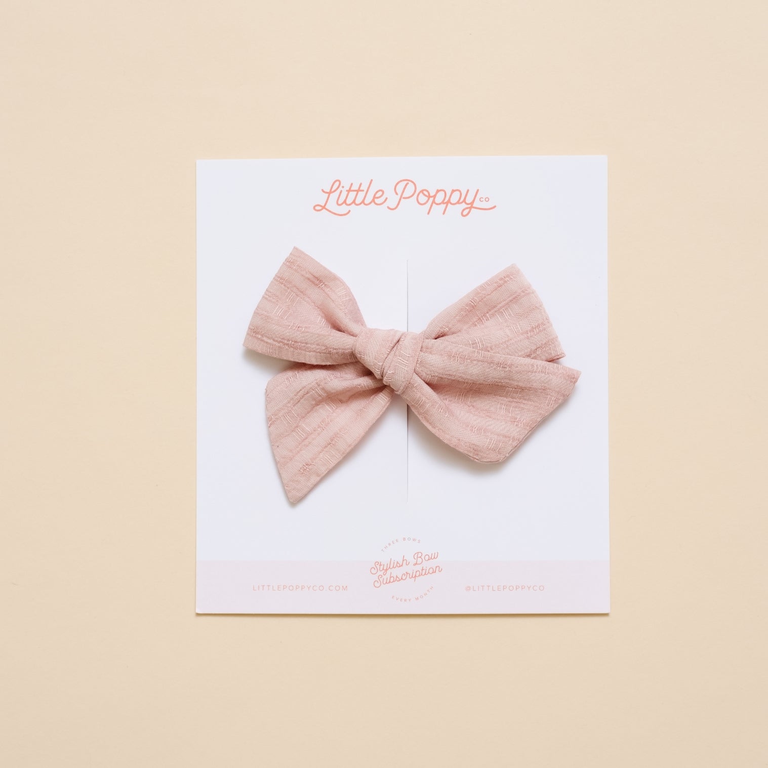 Blush Bow Clip