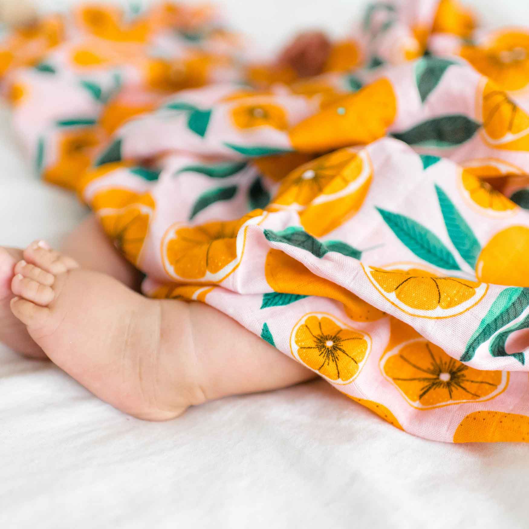 Bamboo Muslin Swaddle - Oranges