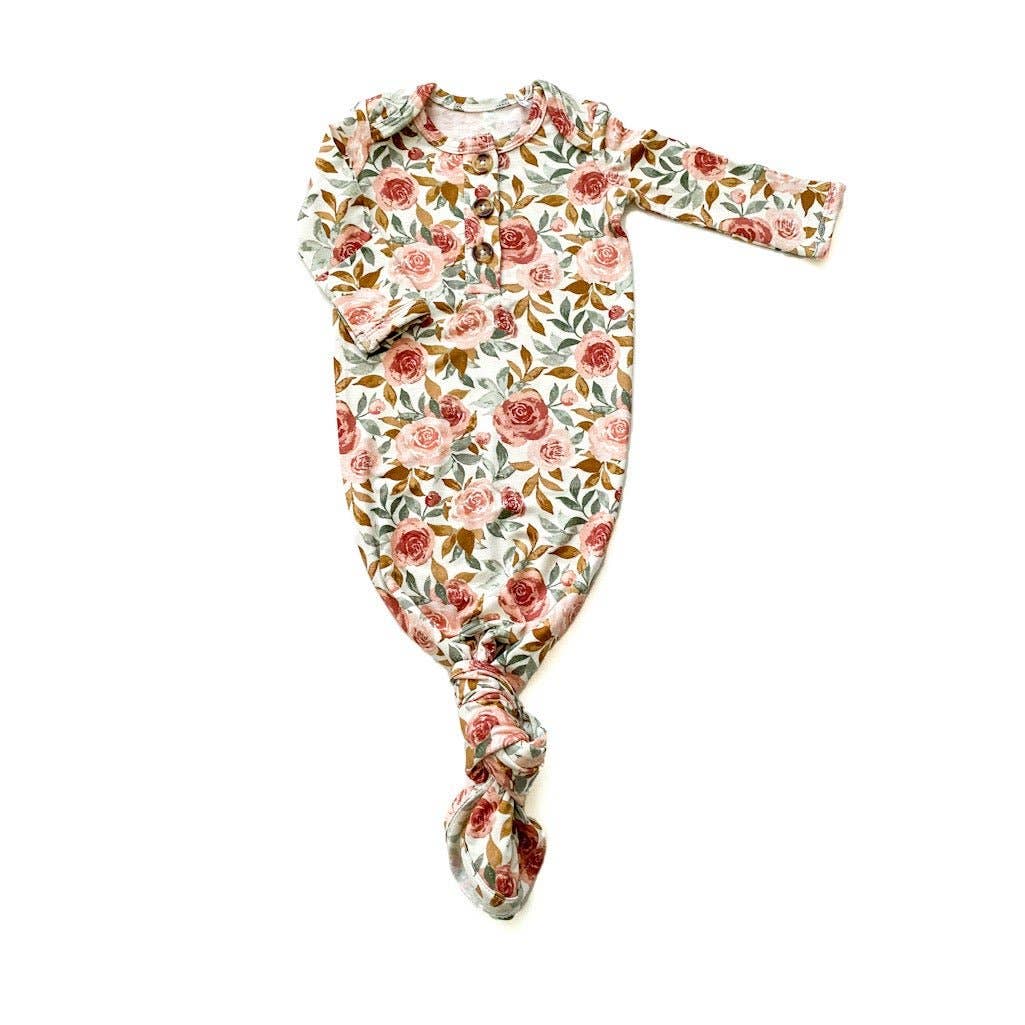 Floral Bamboo Knotted Gown