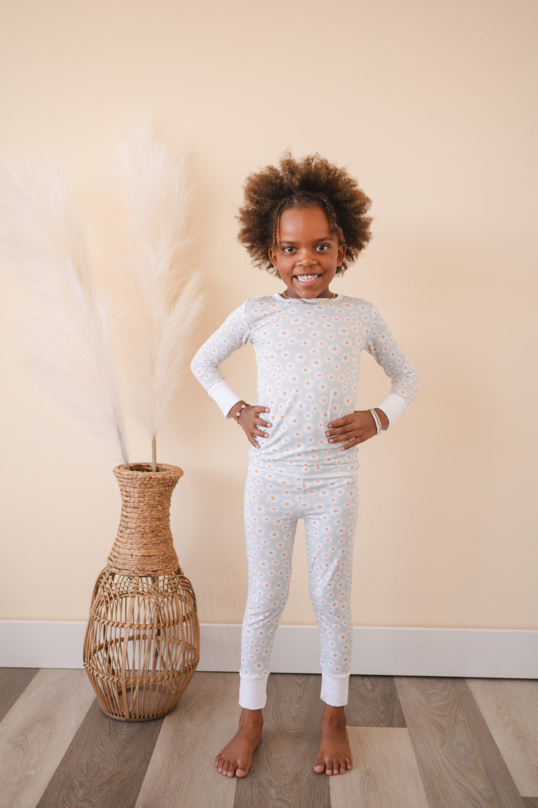 Blue Daisy Two Piece Pajamas