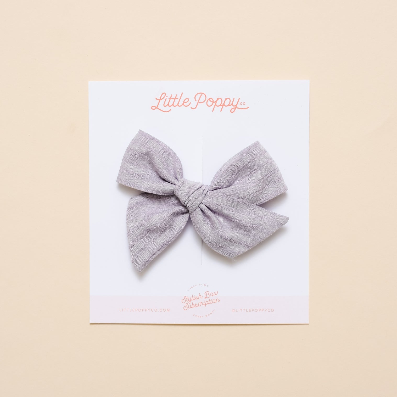 Lavender Bow Clip