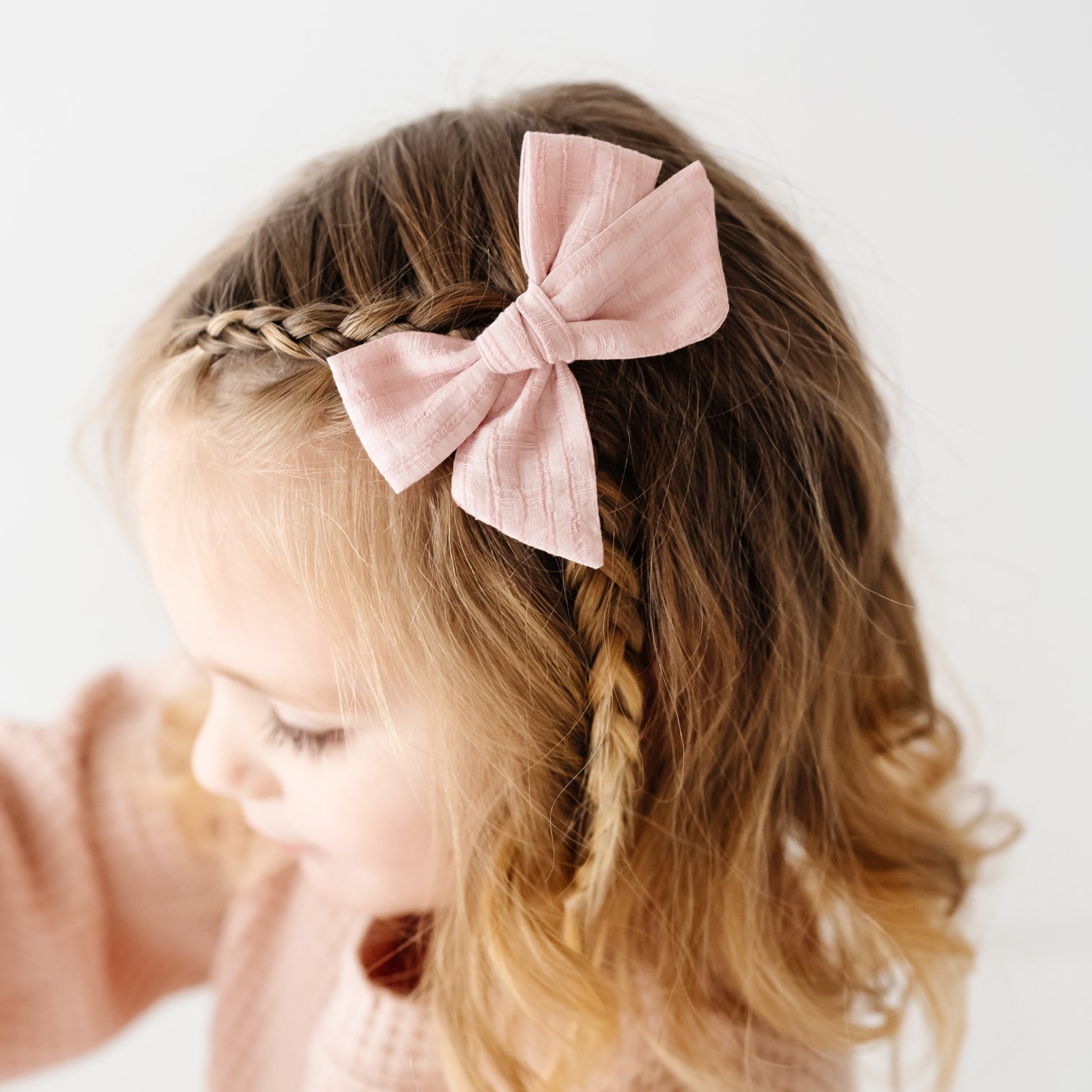 Blush Bow Clip