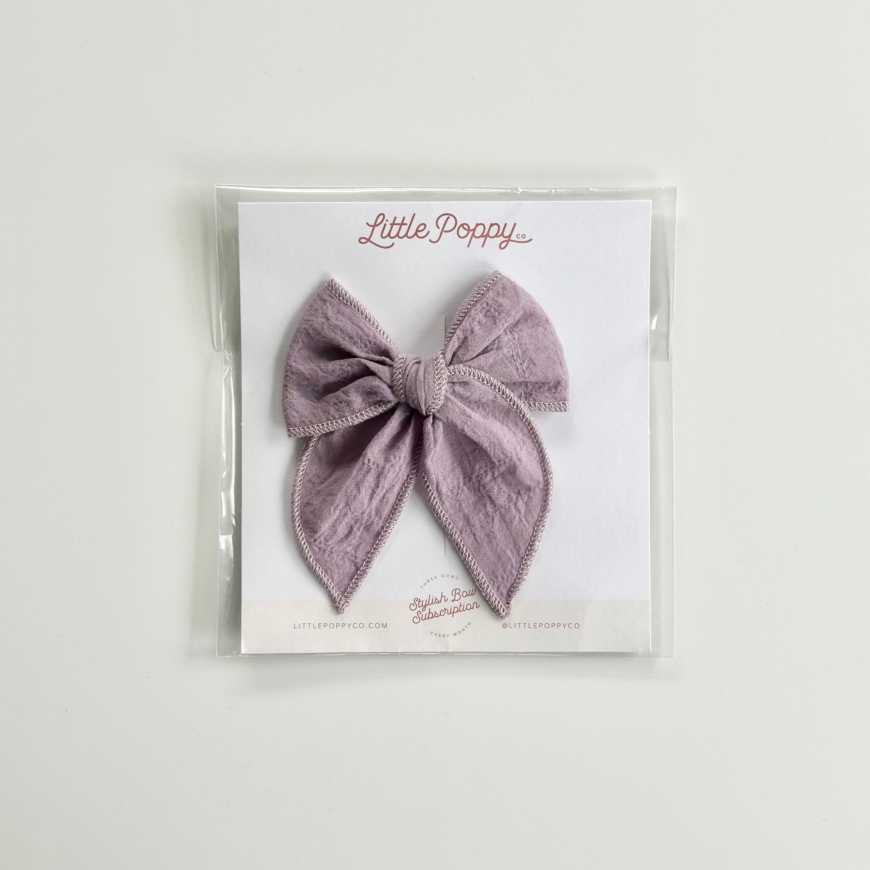 Dusty Purple Bow Clip