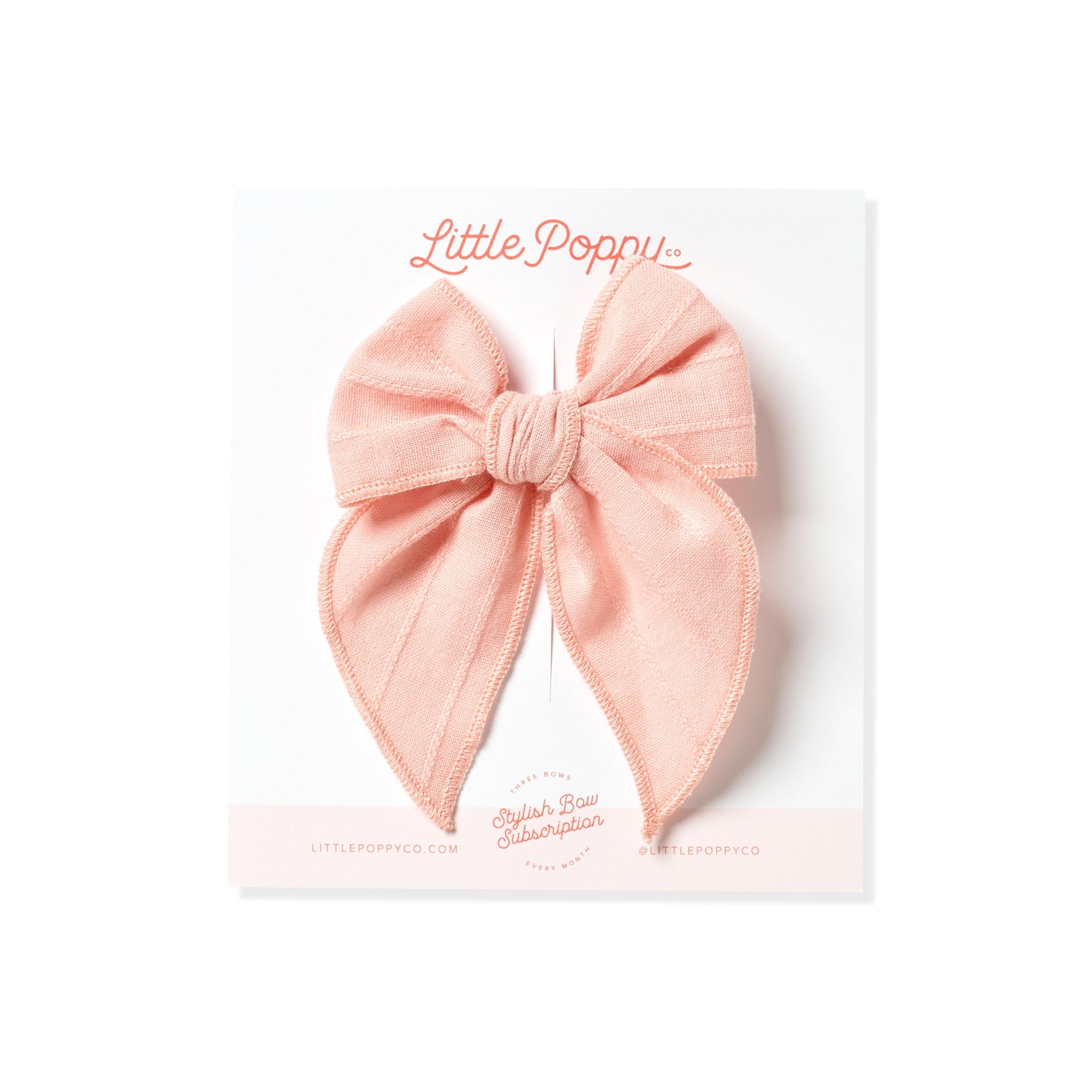 Peach Bow Clip