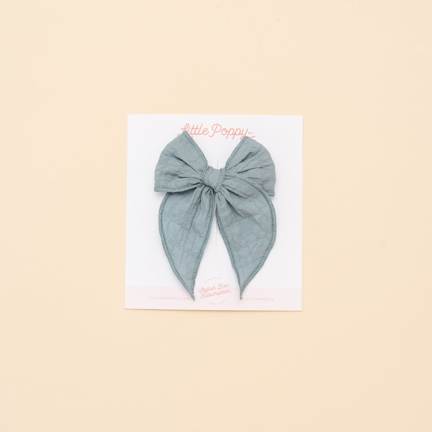 Dusty Blue Bow Clip