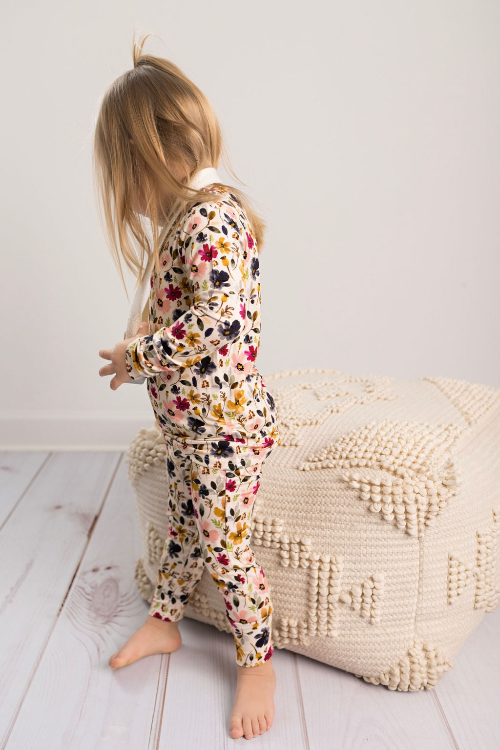Watercolor Floral Two Piece Bamboo Pajamas