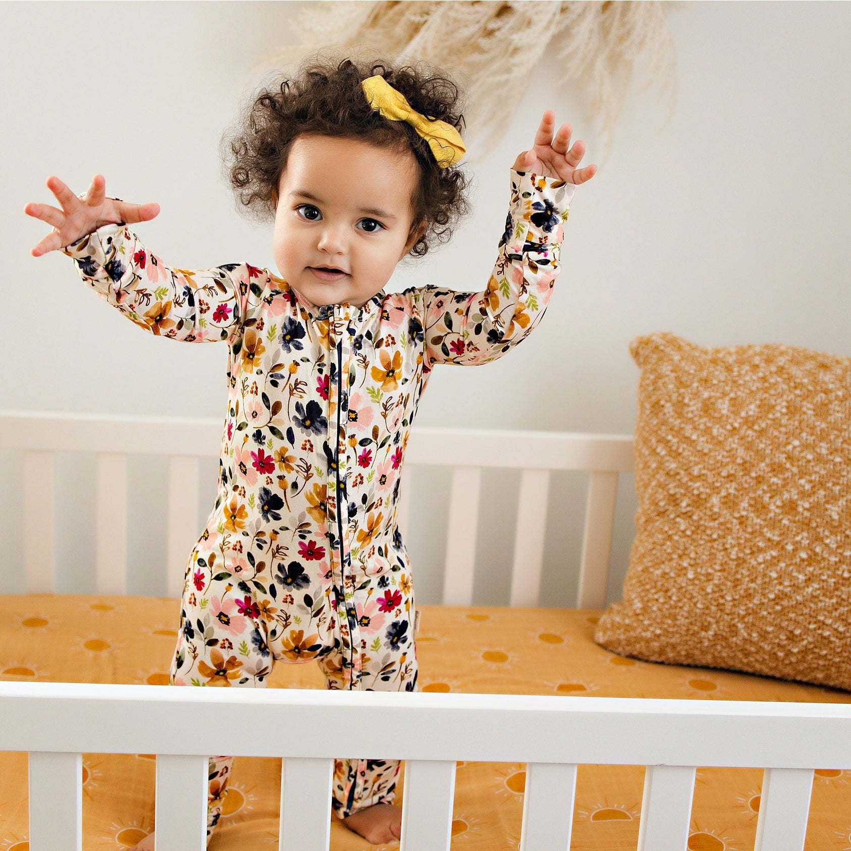Watercolor Floral Bamboo Romper